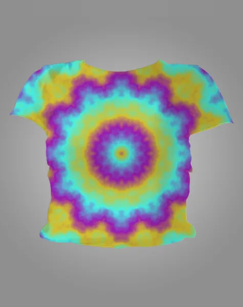 Crop Top in Radial Flare