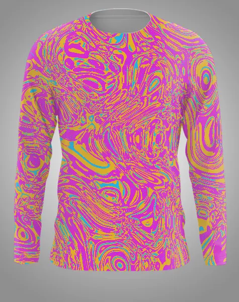 Long Sleeve Shirt in Trippy Marble