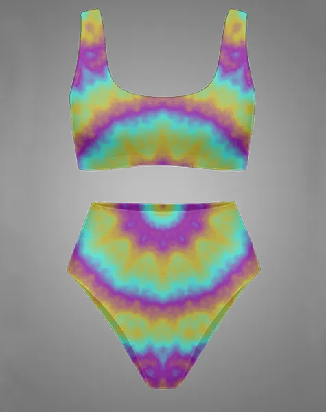 Sport Bikini Set in Radial Flare