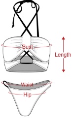 Where to measure: Bikini Cross