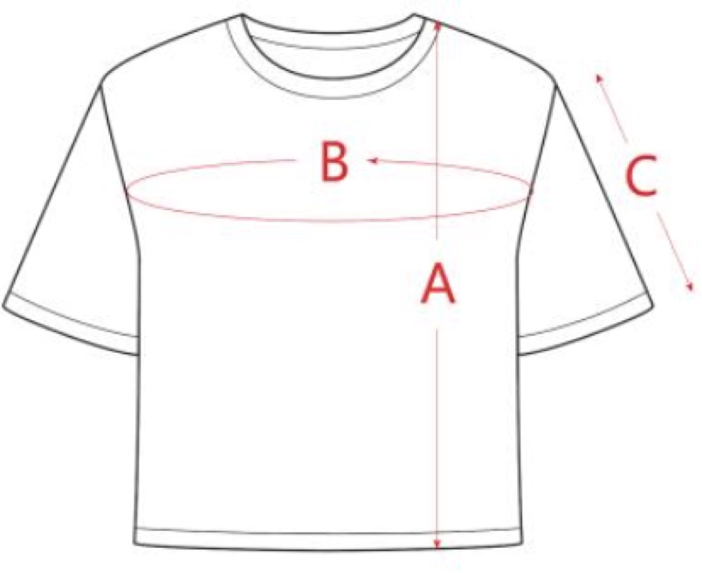 Where to measure: Crop Top