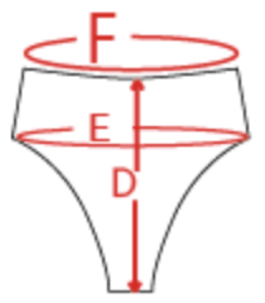 Where to measure: Women High Waist Swim Bottom