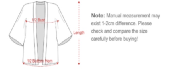 Where to measure: Kimono