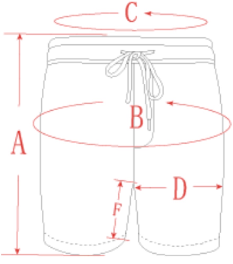 Where to measure: Swim Shorts