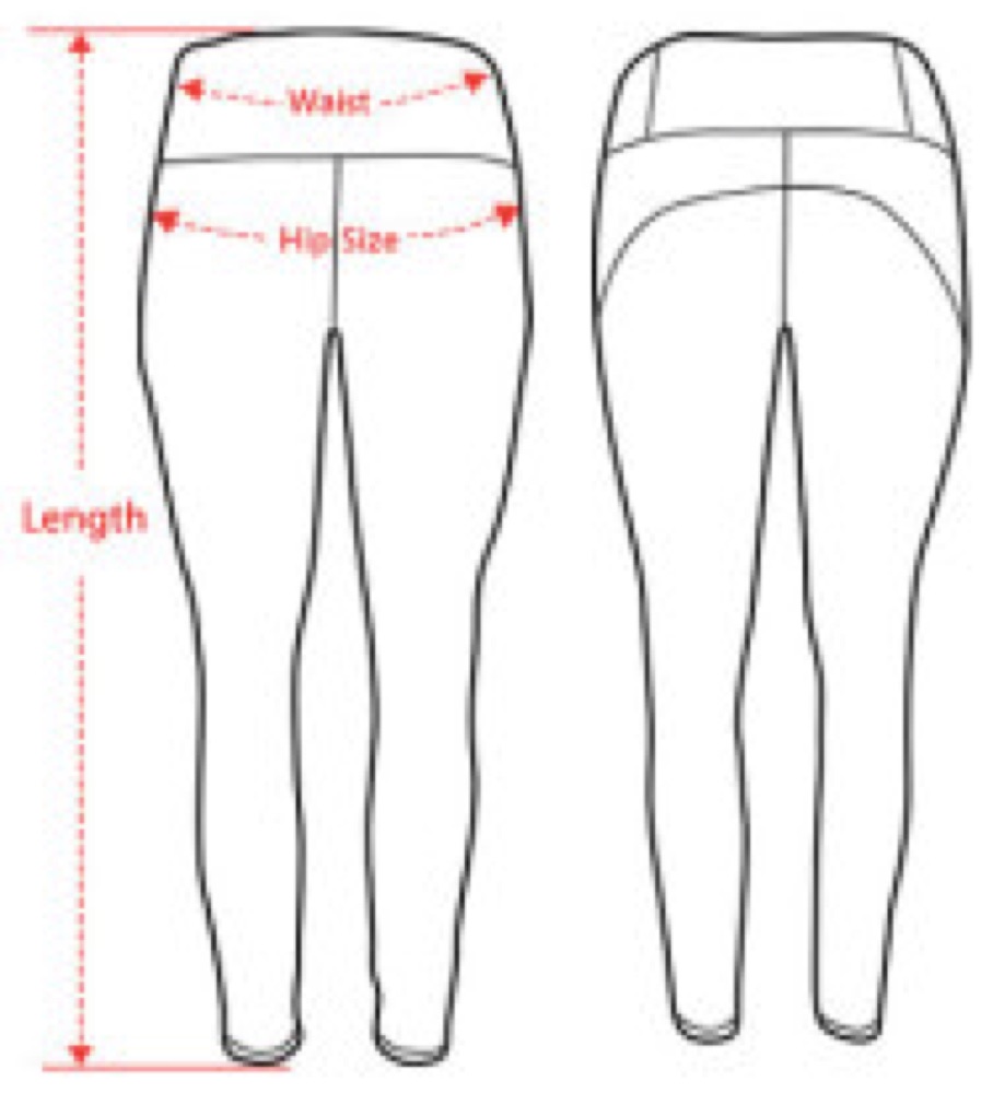 Where to measure: Pocket Leggings
