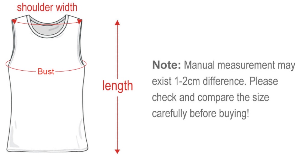 Where to measure: Tank Top