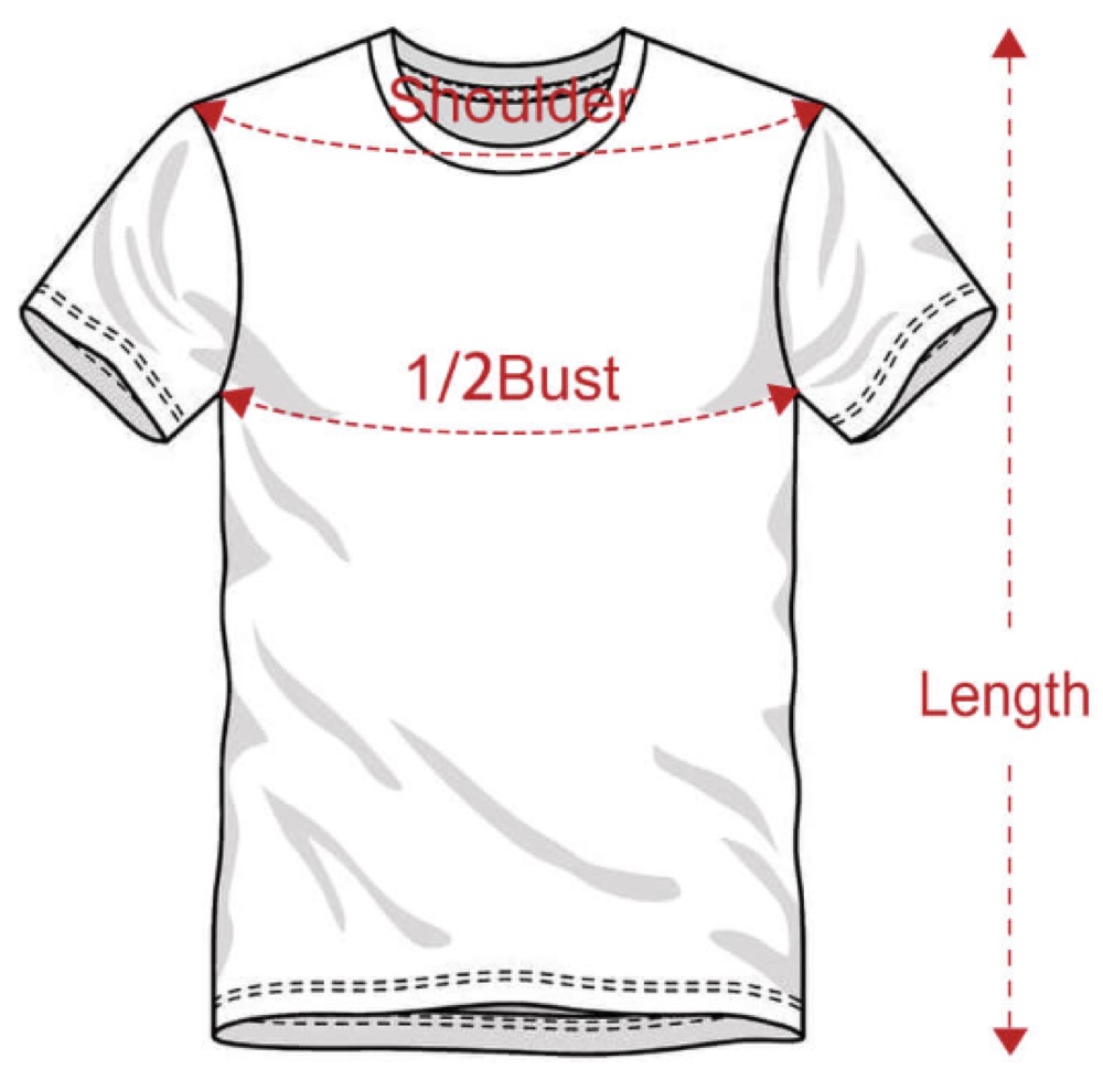 Where to measure: T-Shirt